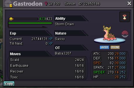 Pvable Gastrodon Shiny Sassy/Storm drain 14+ - Shiny and Special Pokémon - Gold - Pokemon ...