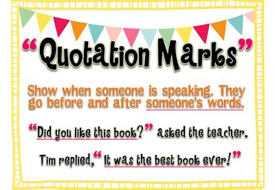 {FREE} Anchor Chart & Printable for Quotation Marks! 5th Grade Writing ...