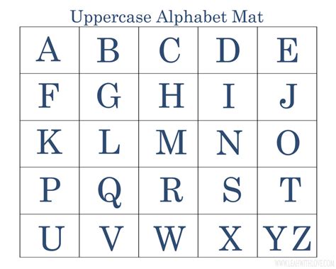 Upper Case Letters Printable - Printable Word Searches