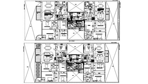 Furnished Apartment Design Architecture Plan - Cadbull