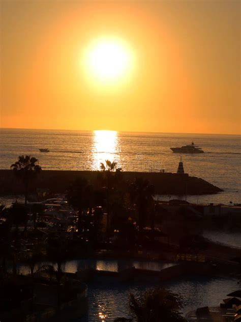 Beautiful Sunset Behind a Pear in Holiday Beach Resort in Lebanon ...