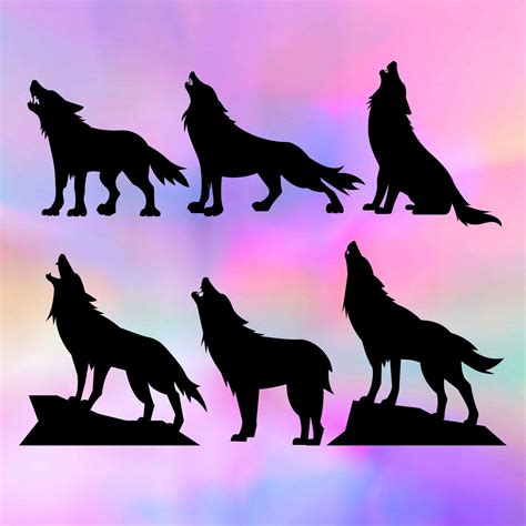 Wolf SVG, wolf svg png, wolf dxf, wolf png, wolf silhouette, howling wolf svg, howling wolf clip ...