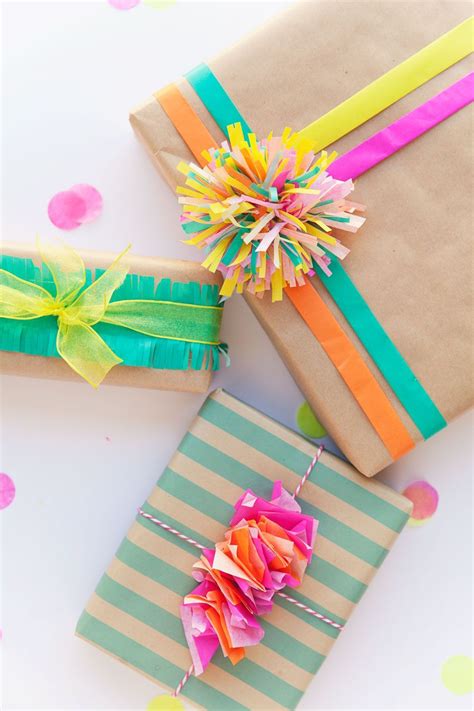 3 cute ways to wrap a gift with tissue paper. #giftwrapping | Geschenke ...