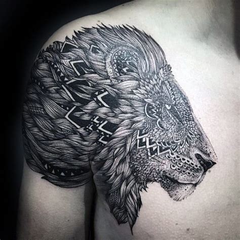 50 Lion Shoulder Tattoo Designs For Men - Masculine Ink Ideas