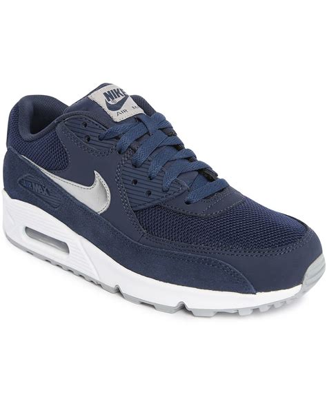 Nike Air Max 90 Essential Navy Suede Sneakers in Blue for Men | Lyst