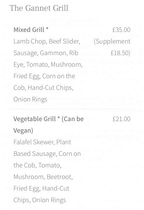 The Gannet Inn Saint Ives's full menu online