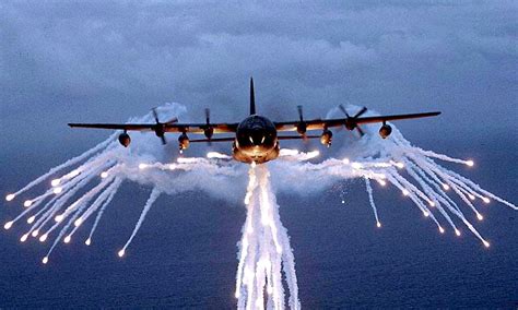 The flare pattern for the AC-130 gunship look like an angel's wings : r ...