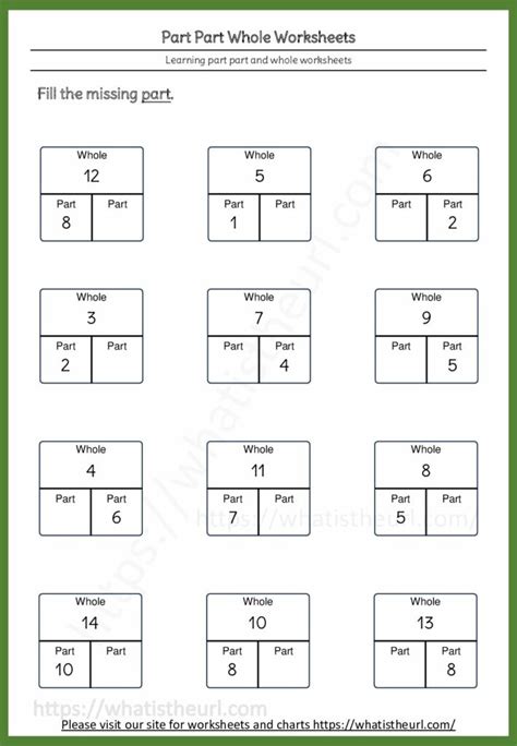 Part Part Whole Worksheets - 03 - Your Home Teacher