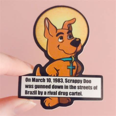 RIP Scrappy Doo Sticker - Etsy