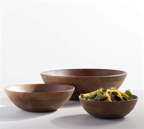 Chateau Handcrafted Acacia Wood Salad Bowls | Pottery Barn