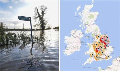 UK flood warnings today: More than 100 warnings in place as heavy rain ...