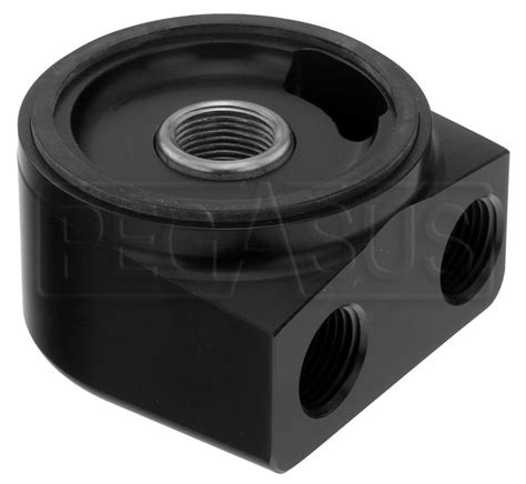 Remote Oil Filter Adapter, 90 Deg Rotating, 22x1.5mm Thread - Pegasus Auto Racing Supplies