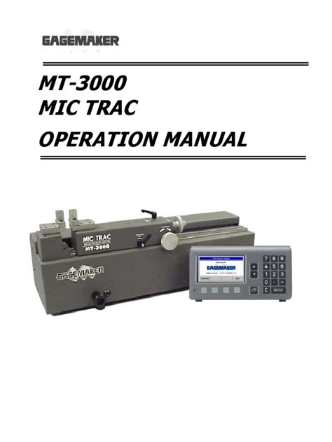 MT 3000 After 2012 Operations Manual | PDF | Electrical Connector ...