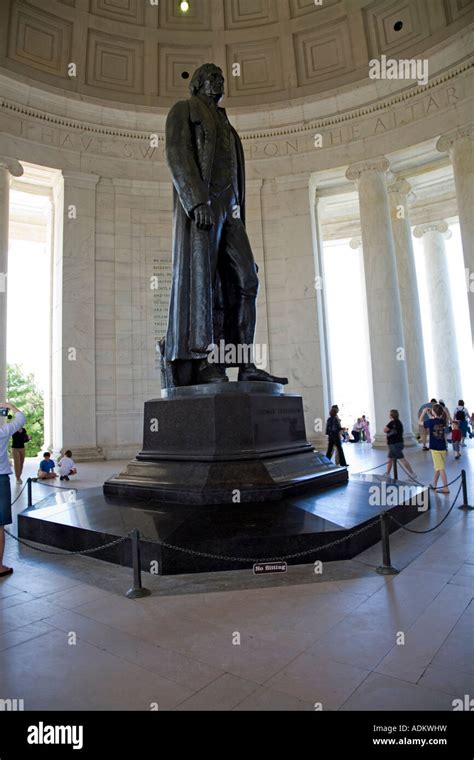 Bronze Statue of Thomas Jefferson at the Jefferson Memorial, Washington ...