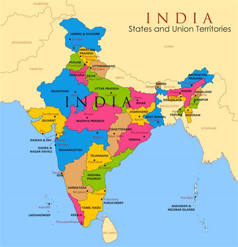 States And Capitals Map Of India India Map India World Map States Images
