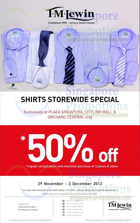 T.M.Lewin 50% Off Shirts Storewide @ Selected Outlets 29 Nov – 9 Dec 2012