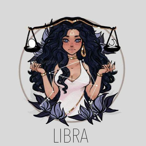 Libra as a Girl | Libra art, Zodiac art, Zodiac characters