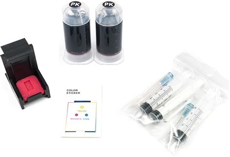 Amazon.com: InkPro Black Ink Refill Kit for HP 62/62XL Ink Cartridges: Office Products