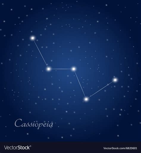 Cassiopeia constellation Royalty Free Vector Image