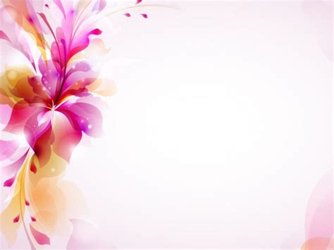 PPT Template Flowers Orange Purple PPT Graphic Backgrounds for Powerpoint Templates - PPT ...