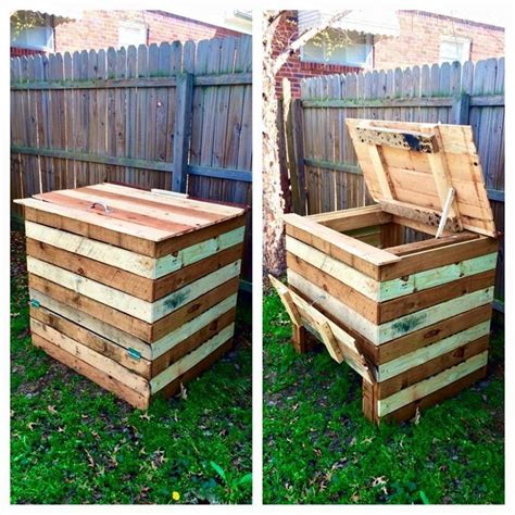 Compost bin DIY | Compost bin pallet, Pallets garden, Pallet compost bin