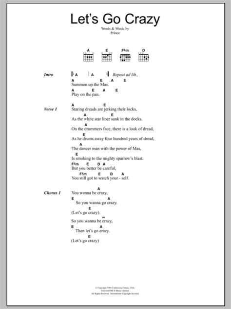 Let's Go Crazy by The Clash - Guitar Chords/Lyrics - Guitar Instructor