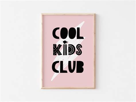 Cool Kids Club Nursery Art Print Kids Room Decor Nursery - Etsy