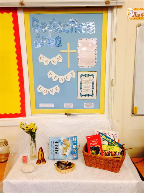 Reflection Area with school's ethos & prayer displayed. | Classroom prayer, School reflection ...