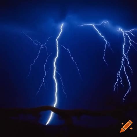 Vibrant lightning bolts on Craiyon