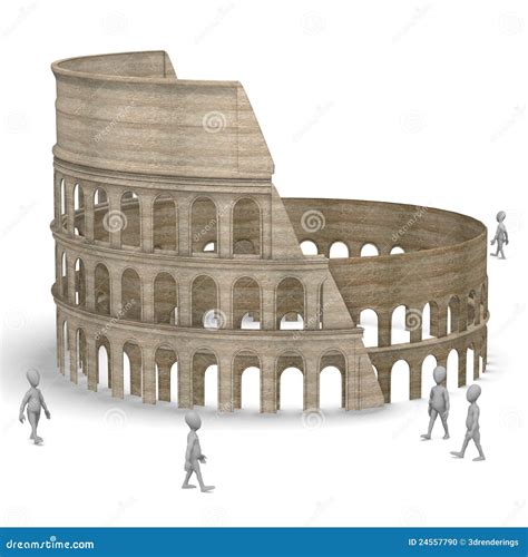 Cartoon Characters And Colosseum Stock Photo - Image: 24557790