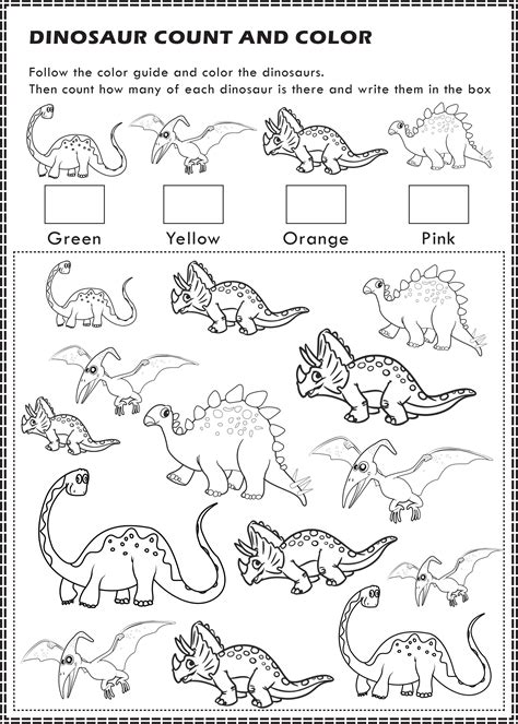 Free Printable Dinosaur Worksheets Dinosaur Worksheets, Dinosaur Activities Preschool, Dinosaur ...