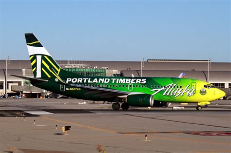 Aero Pacific Flightlines: Alaska Airlines "Portland Timbers" 737-790 at Orange County this afternoon