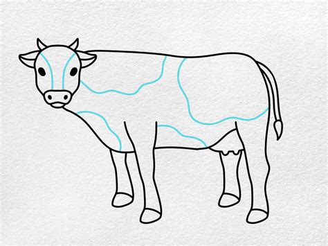 How to Draw a Cow - HelloArtsy