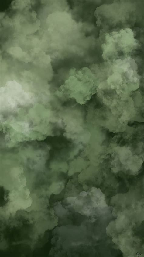 Green clouds. Mint green aesthetic, Dark green , Olive green HD phone wallpaper | Pxfuel