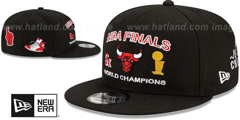 Chicago Bulls FINALS CHAMPIONS SNAPBACK Black Hat by New Era