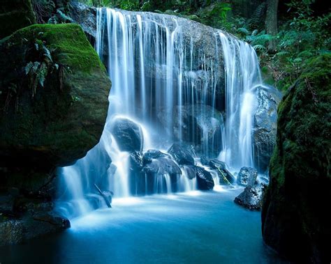 Beautiful Waterfall Waterfalls Nature Background Wallpapers On | My XXX ...