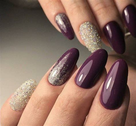 Pin by Lena J on Manicures | Plum nails, Purple nails, Oval nails