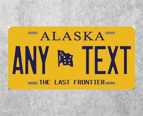 Alaska Personalized License Plate. Choose Your Text and Customize Your ...