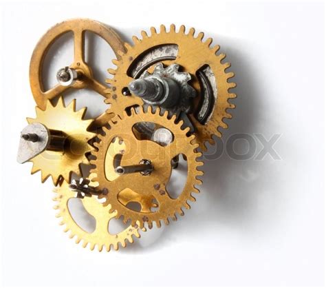 Old clockwork mechanism with brass ... | Stock image | Colourbox