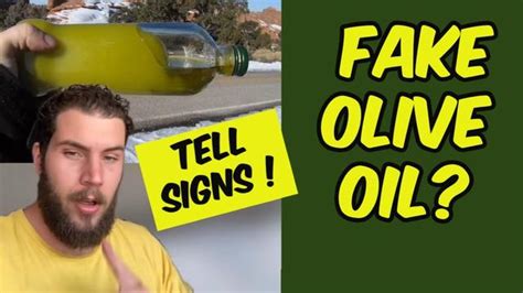 FAKE OLIVE OIL? - HOW TO TELL