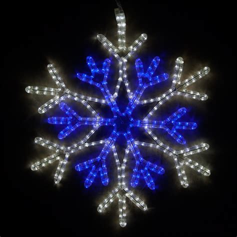 Snowflakes & Stars - 28" LED Blue and Cool White Snowflake