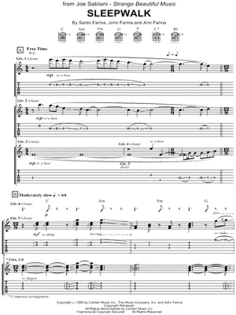 Sleepwalk Sheet Music to download and print