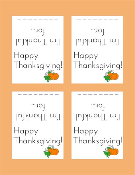 "I'm Thankful for..." Thanksgiving Place Cards – Craftivity Designs