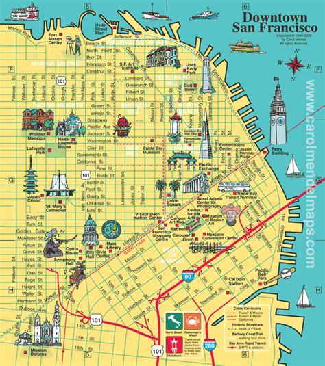 Что посмотреть туристу в Сан Франциско | San francisco map, San ...