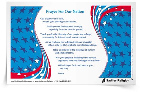 Prayer For Our Nation Prayer Cards | Download | Sadlier Religion