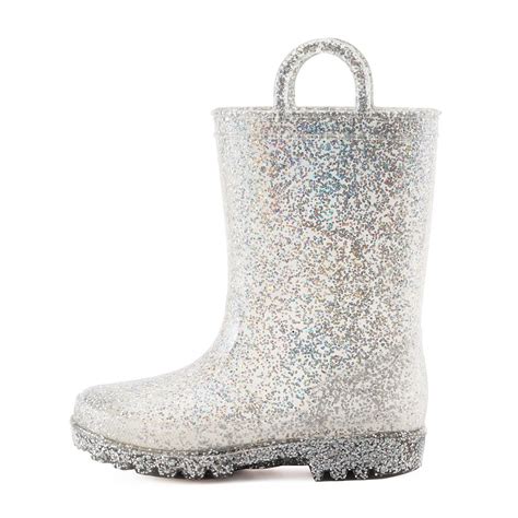 Silver Glitter Wellies