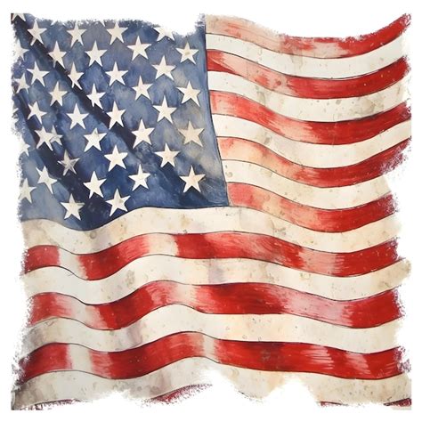 Premium Photo | A painting of the american flag.