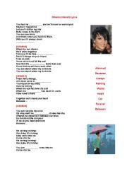 English worksheets: Rihanna Umbrella Lyrics