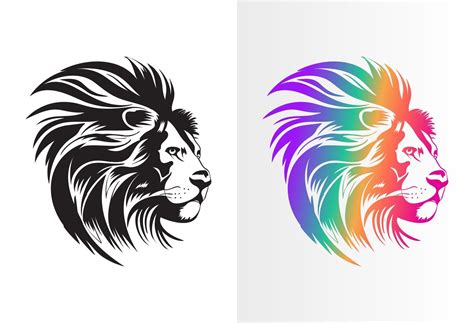 Clean Simple Lion Head Logo Graphic by xhafergashi · Creative Fabrica