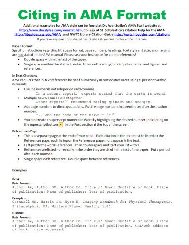 AMA Format - Examples, How to Use, PDF
